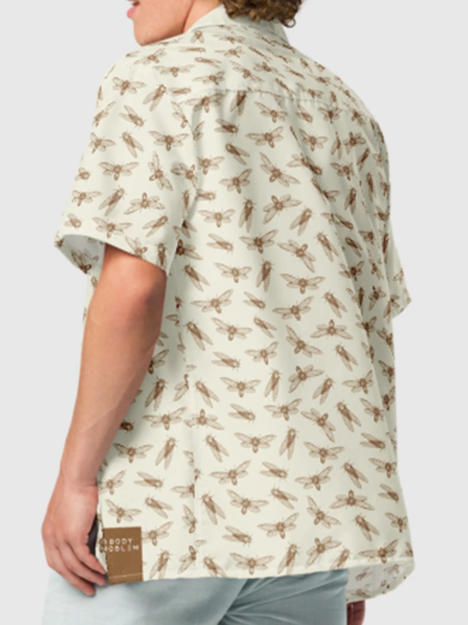 3 Body Problem Bugs Unisex Button Shirt [Ivory] - Image 4