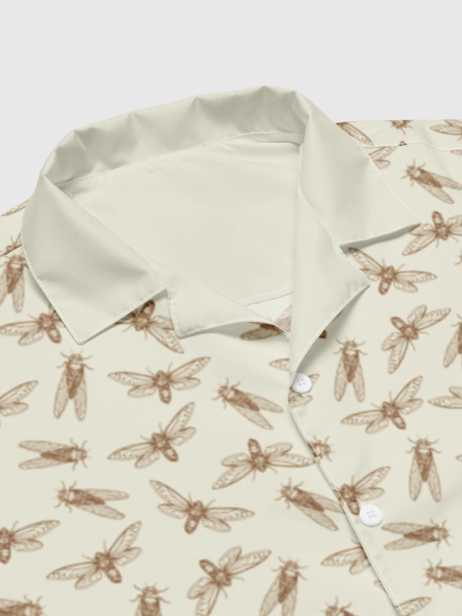 3 Body Problem Bugs Unisex Button Shirt [Ivory] - Image 5