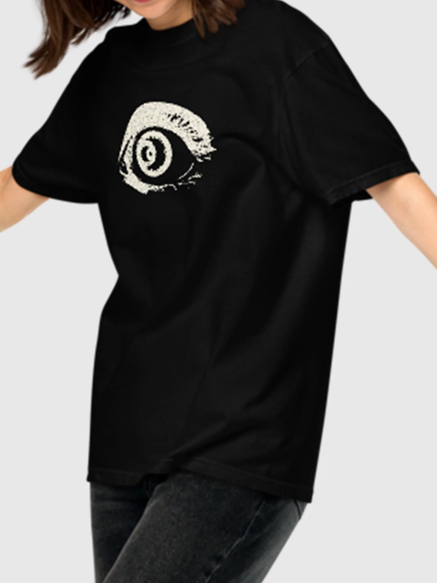 3 Body Problem Eye Unisex Heavyweight T-Shirt [Black] - Image 2