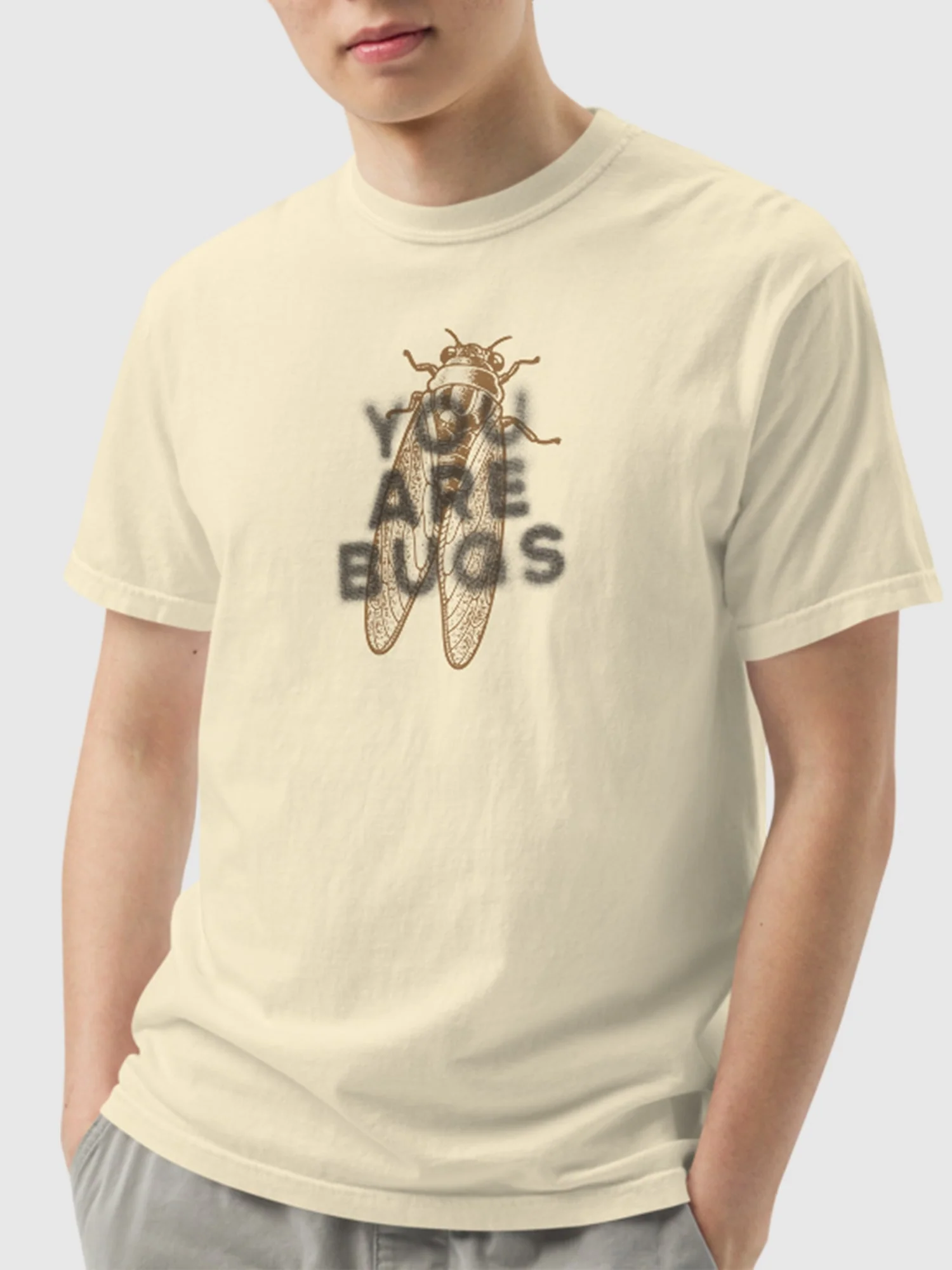 3 Body Problem You Are Bugs Unisex Heavyweight T-Shirt [Ivory] - Image 2