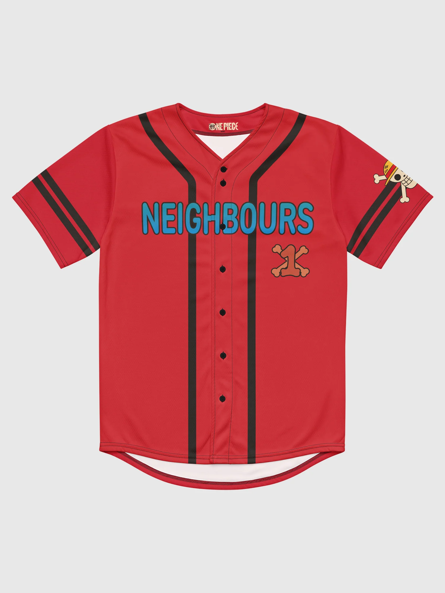One Piece Personalized Jersey Straw Hat Neighbors - Image 2