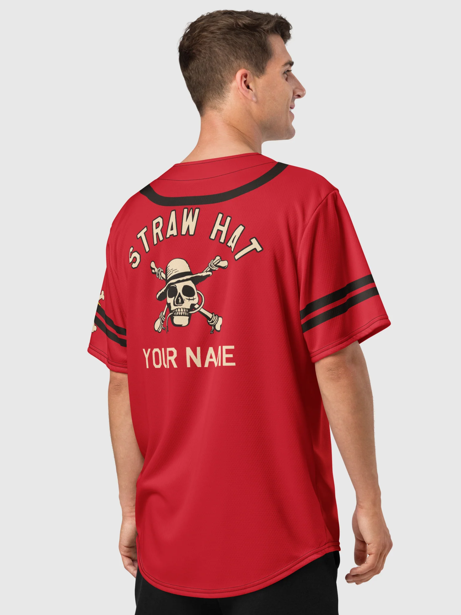 One Piece Personalized Jersey Straw Hat Neighbors - Image 3