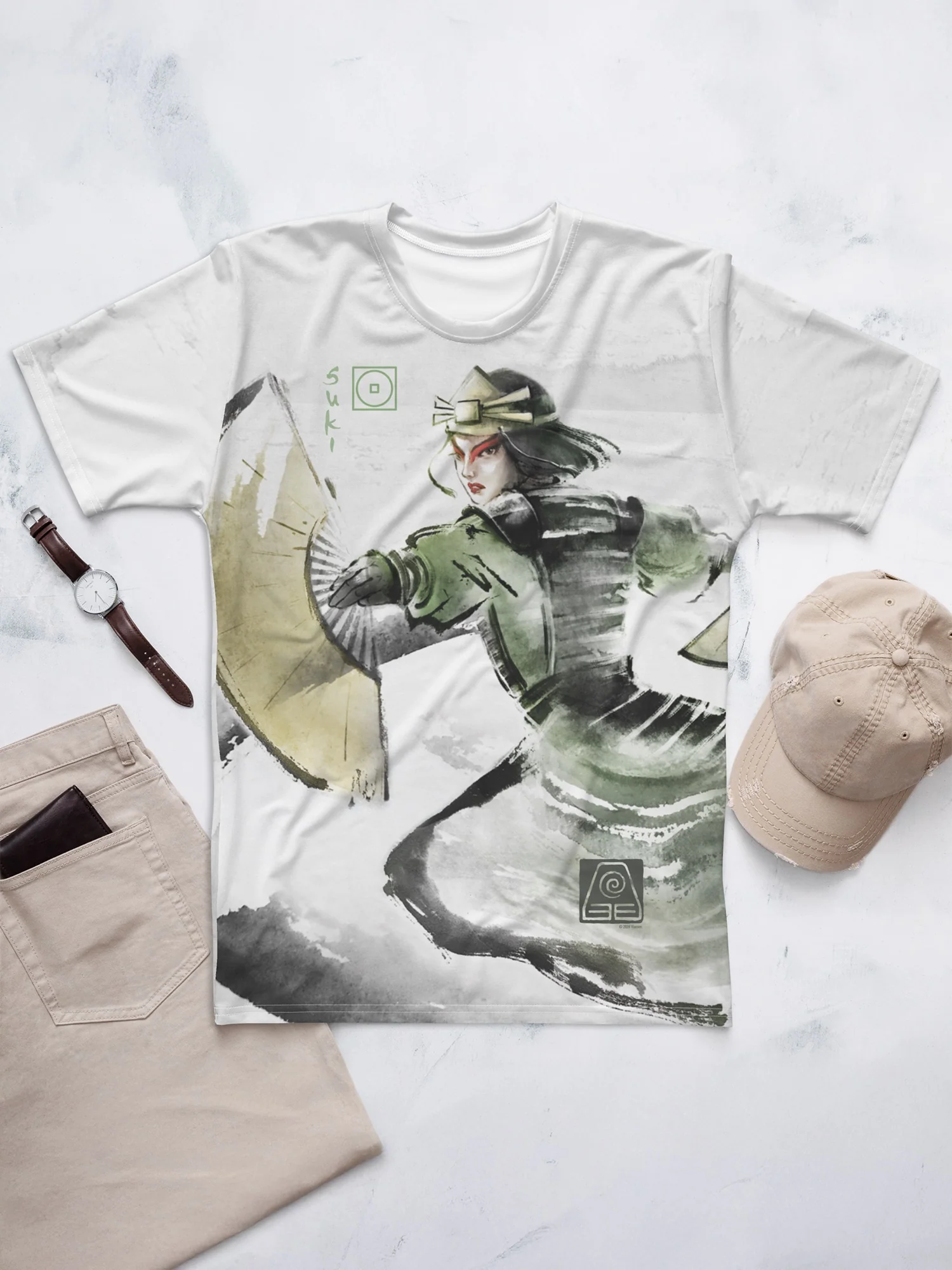 Avatar: The Last Airbender Suki Watercolor T-Shirt - Image 3