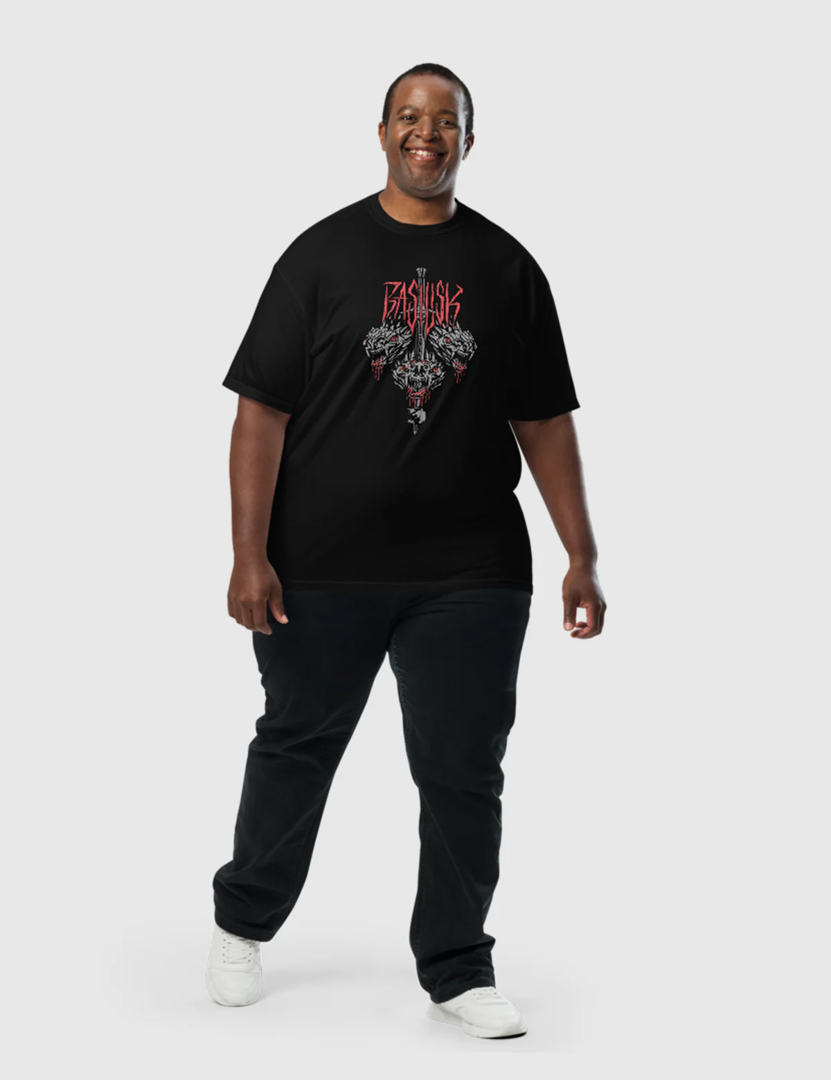 The Witcher Basilisk Men’s Garment-dyed Heavyweight T-shirt [Black] - Image 3