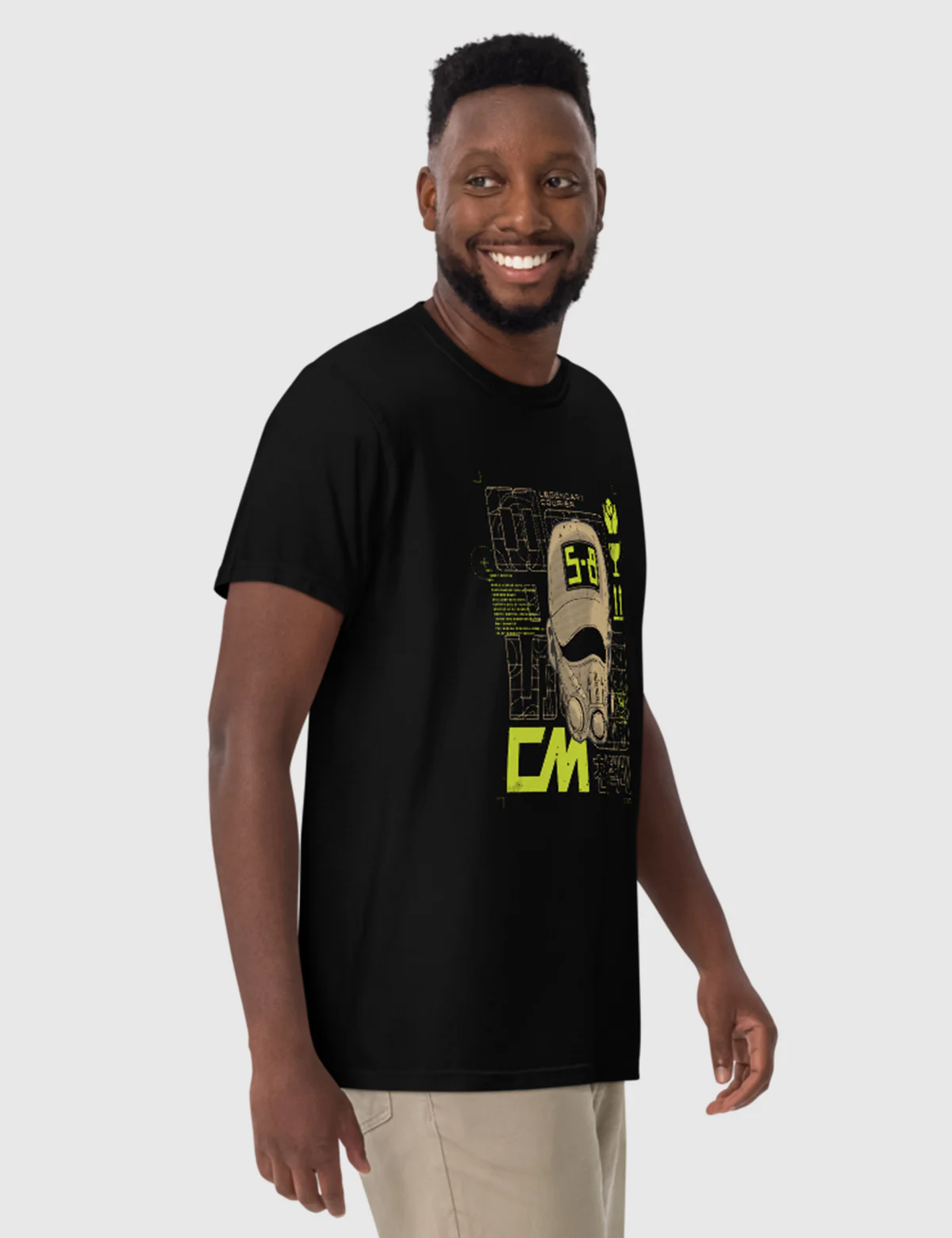 Black Knight Courier Men's Garment-Dyed Heavyweight T-Shirt [Black] - Image 3