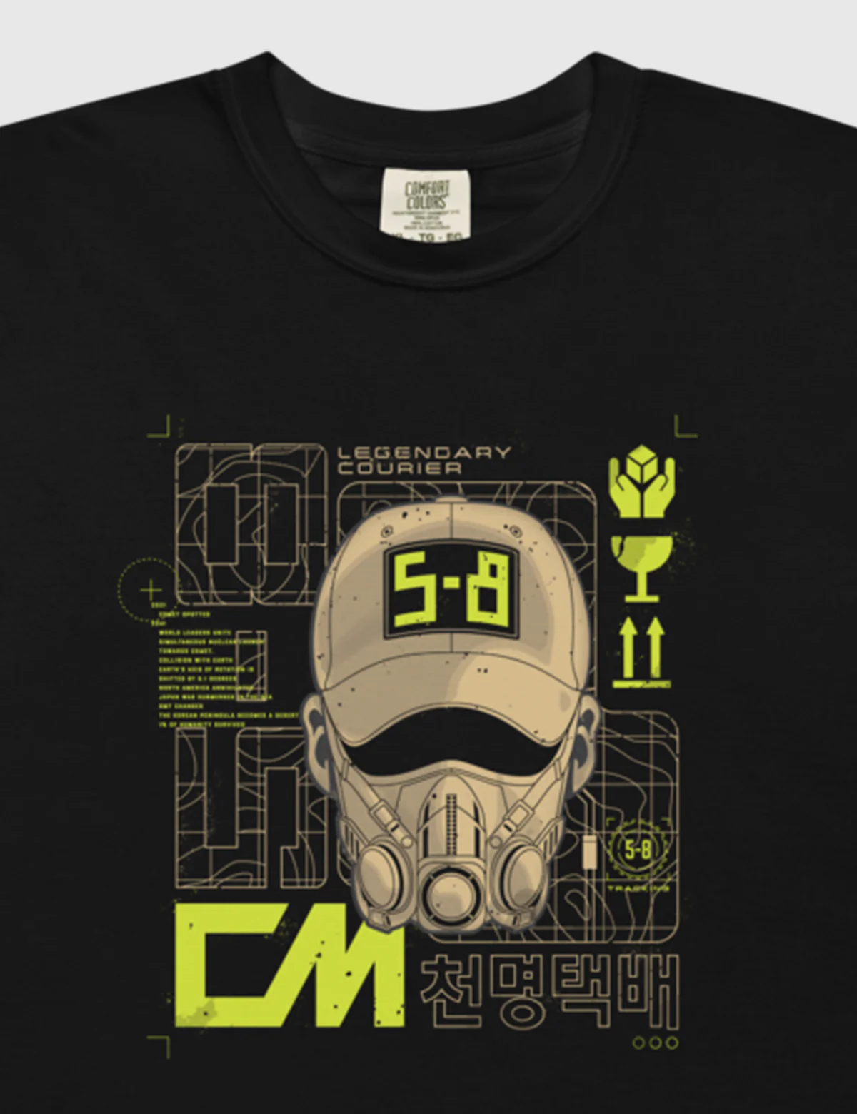 Black Knight Courier Men's Garment-Dyed Heavyweight T-Shirt [Black] - Image 4