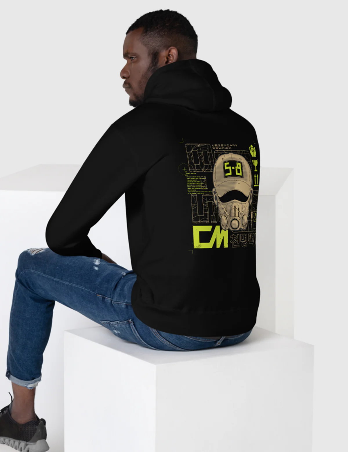 Black Knight Courier Premium Unisex Hoodie [Black] - Image 3