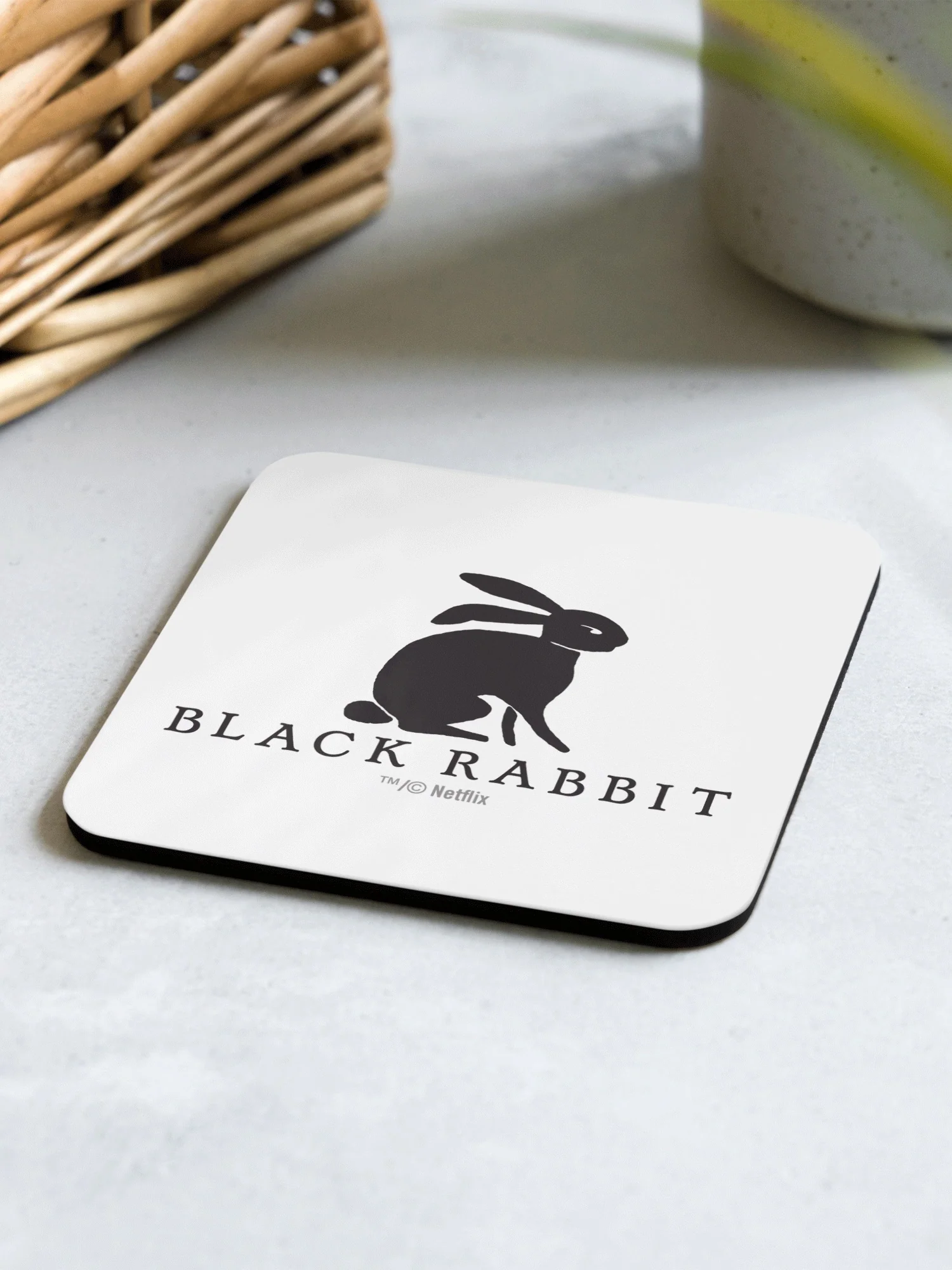 Black Rabbit Logo Coaster - Image 3