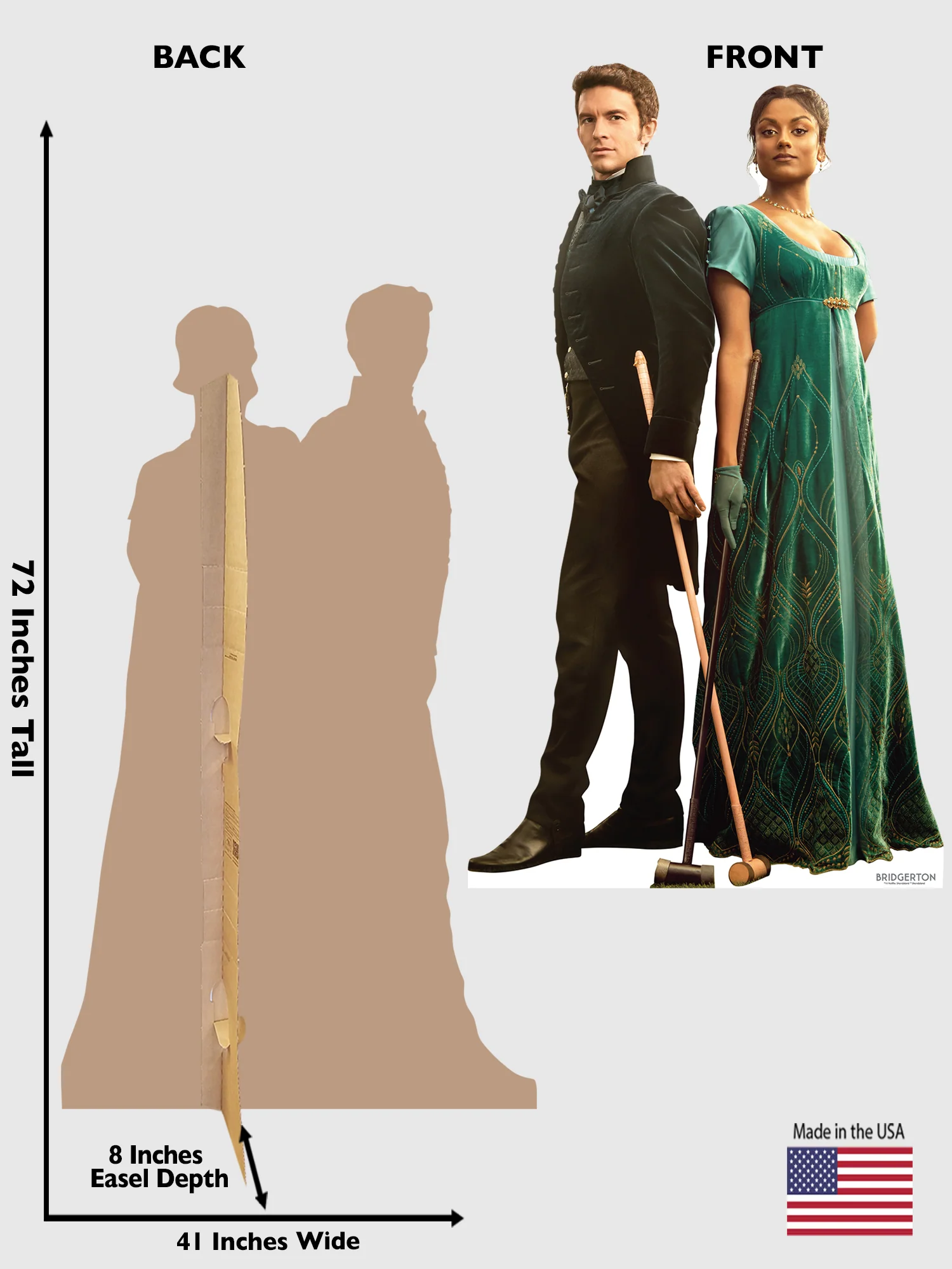Bridgerton Anthony & Kate Cardboard Cutout Standee - Image 2