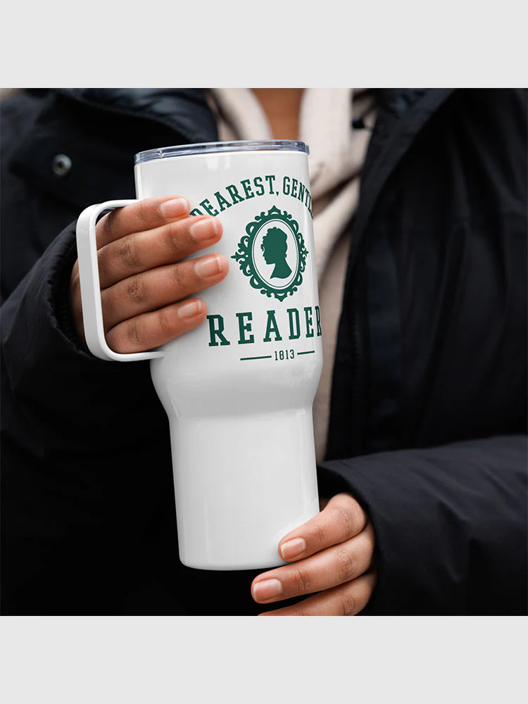 Lady Whistledown Dearest Gentle Reader 25 oz. Travel Mug [Green] - Image 2