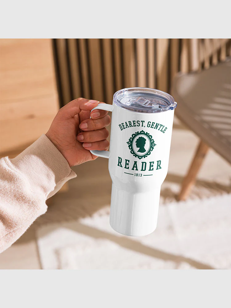 Lady Whistledown Dearest Gentle Reader 25 oz. Travel Mug [Green] - Image 5