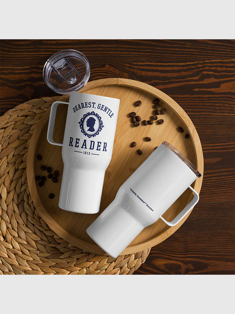 Lady Whistledown Dearest Gentle Reader 25 oz. Travel Mug [Blue] - Image 4