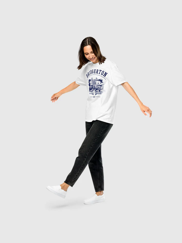 Bridgerton House Comfort Colors T-Shirt [Blue House] - Image 4