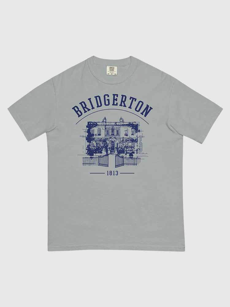 Bridgerton House Comfort Colors T-Shirt [Blue House] - Image 5