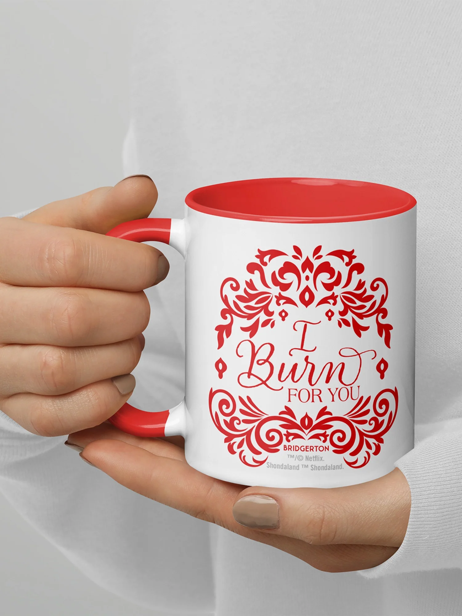 Bridgerton I Burn For You Personalized Two-tone Mug - Image 3