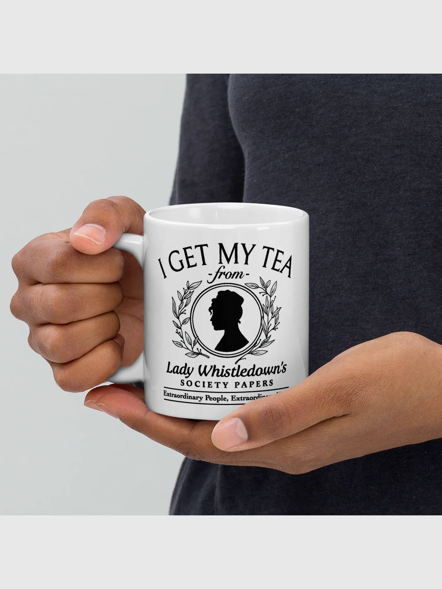 Lady Whistledown I Get My Tea 11 oz. Bumble Bee Mug - Image 4