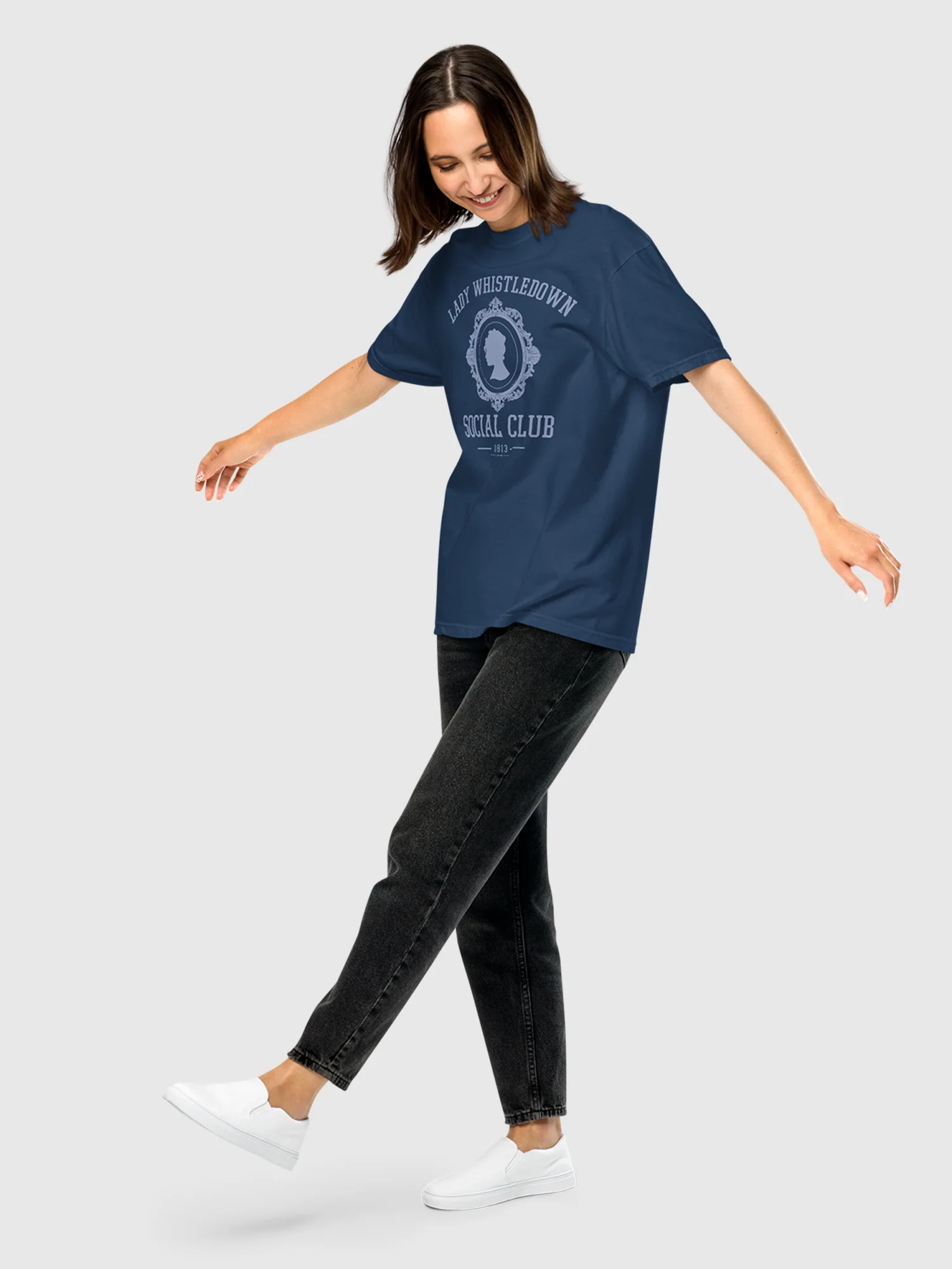 Bridgerton Lady Whistledown Social Club Comfort Colors T-Shirt - Image 3