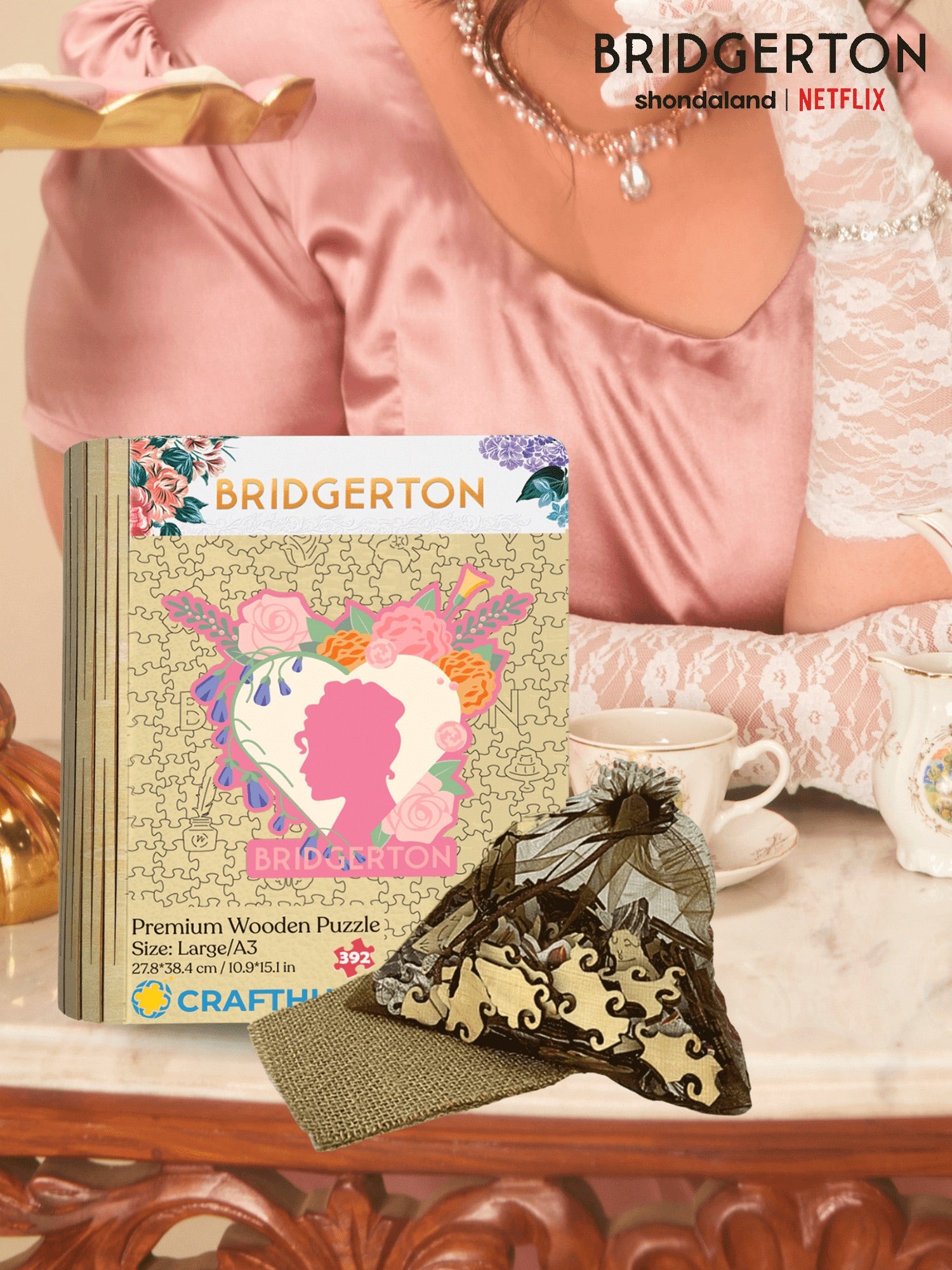 Bridgerton Lady Whistledown Wooden Jigsaw Puzzle - Image 2