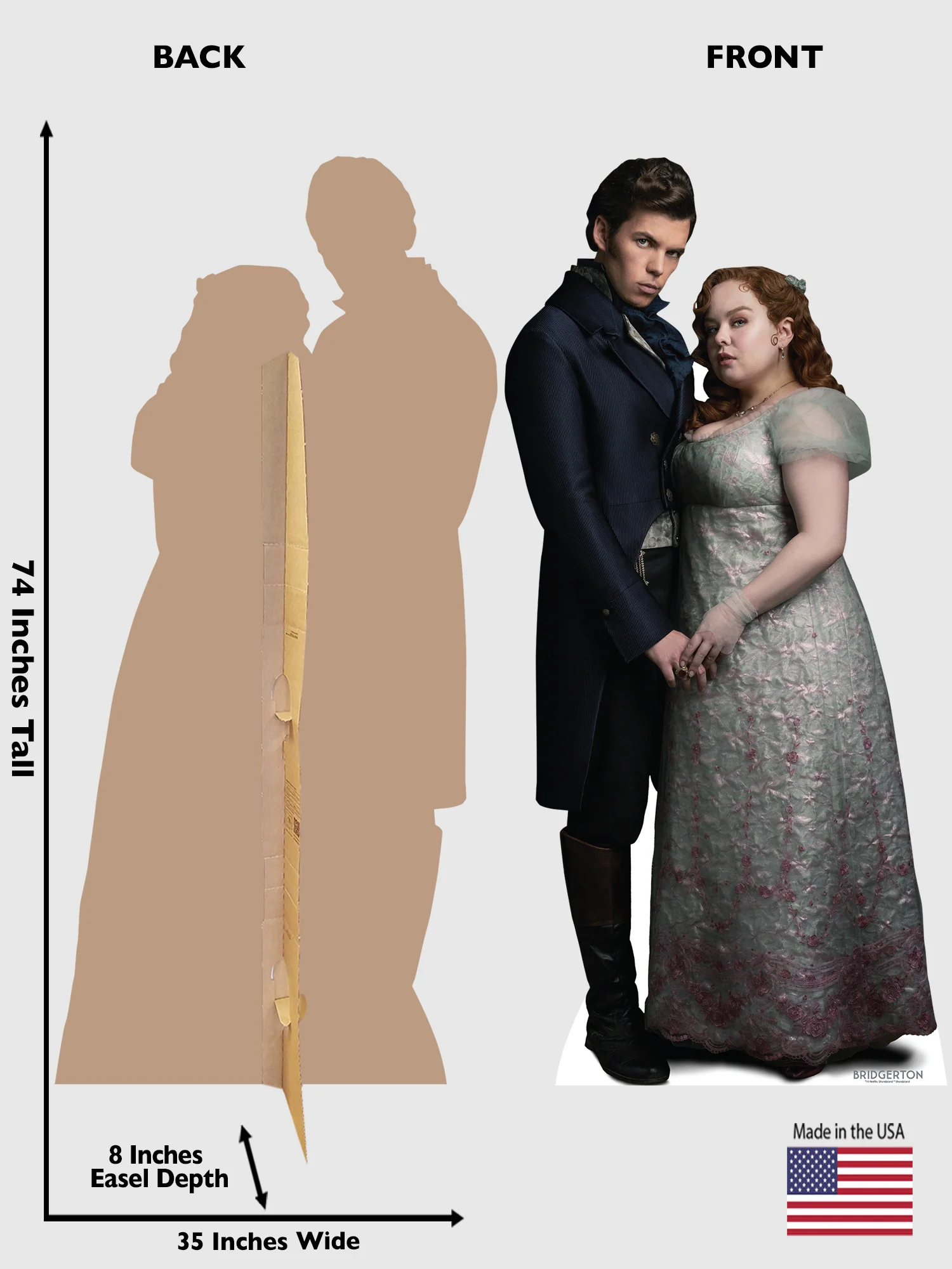 Bridgerton Penelope & Colin Cardboard Cutout Standee - Image 2