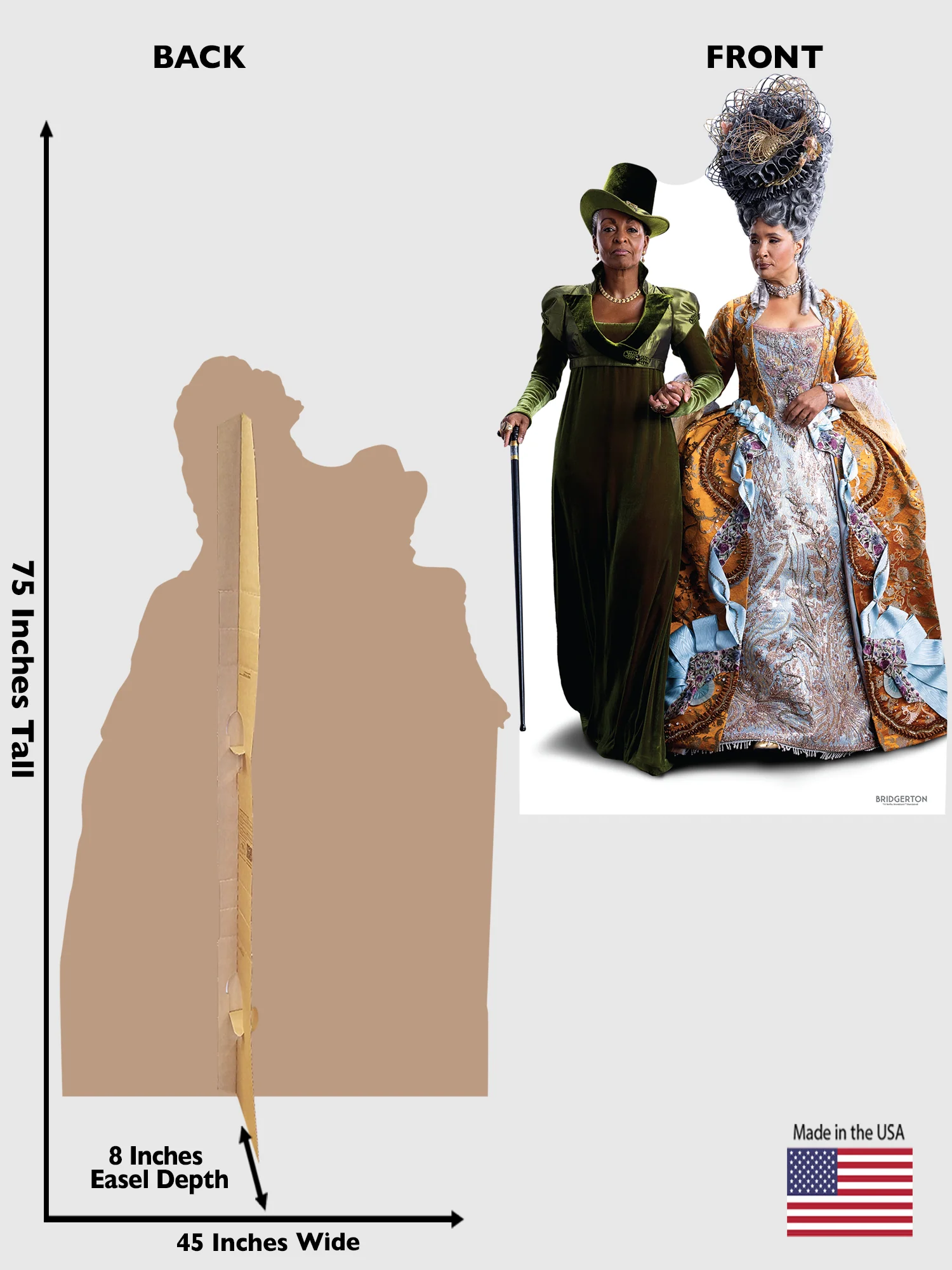Bridgerton Queen Charlotte & Lady Danbury Cardboard Cutout Standee - Image 2
