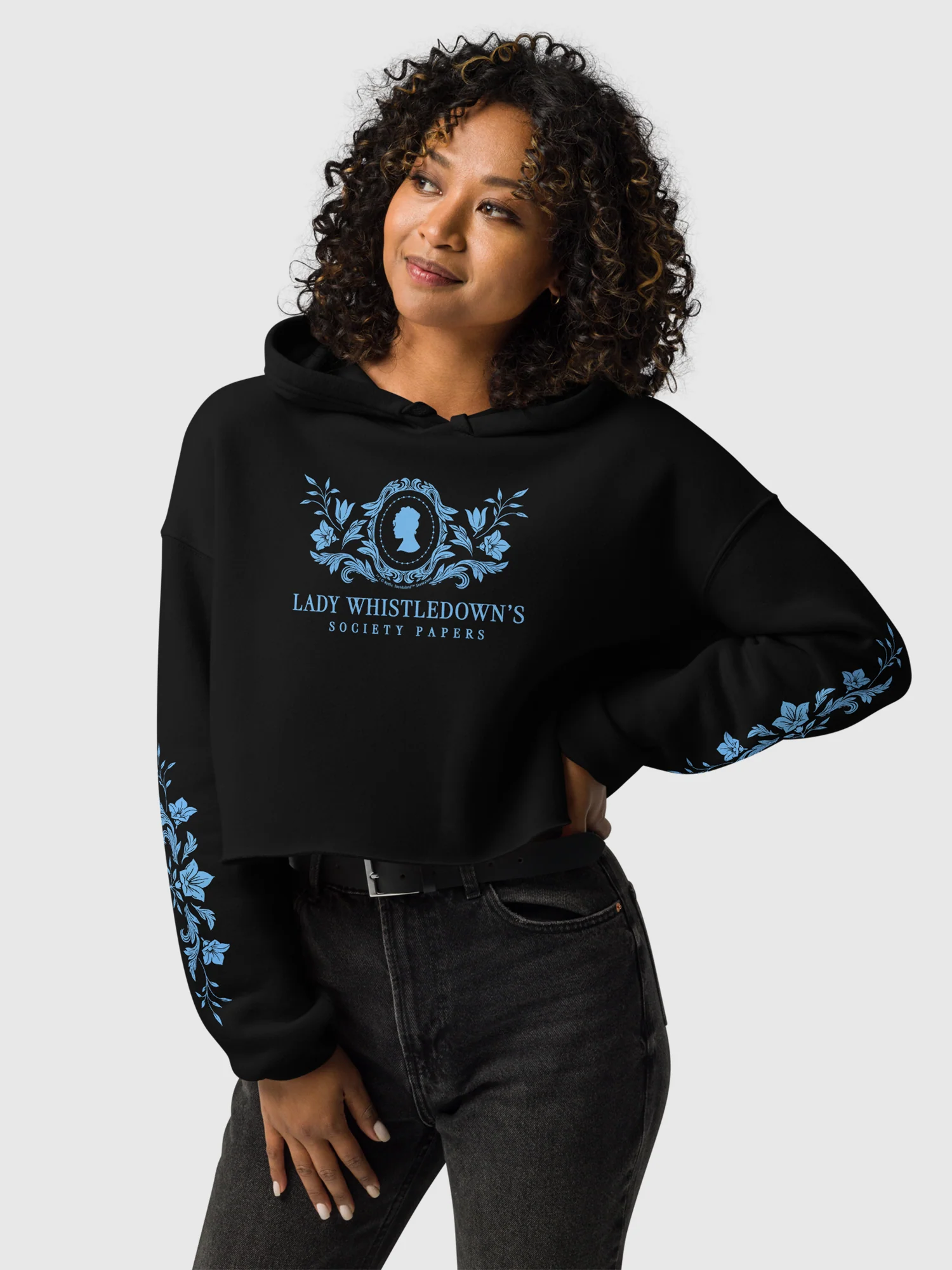Bridgerton Women's Cropped Hoodie Lady Whistledown - Image 2