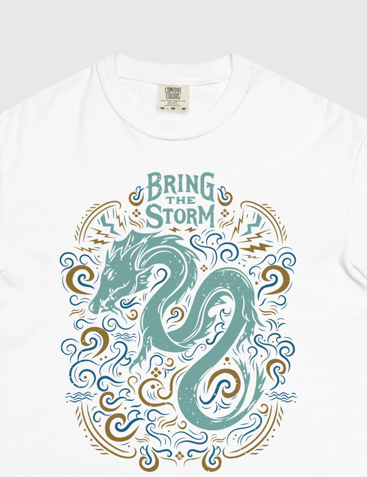Shadow and Bone Bring the Storm Men's Garment-dyed Heavyweight T-shirt [White] - Image 3