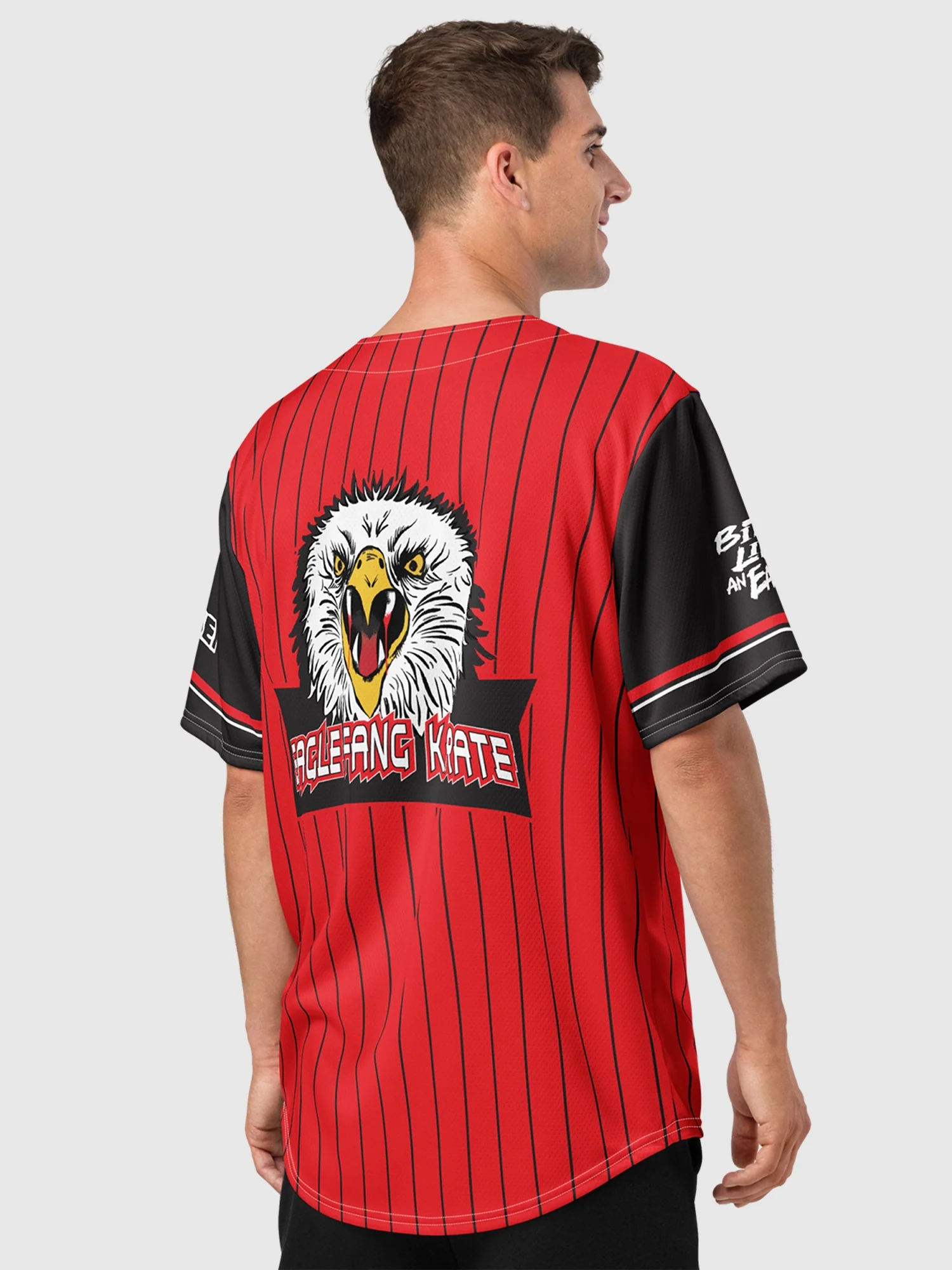 Cobra Kai Eagle Fang Karate Unisex Baseball Jersey - Image 3