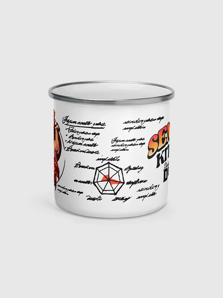 Delicious in Dungeon Senshi's Kitchen Enamel Camper Mug - Image 3