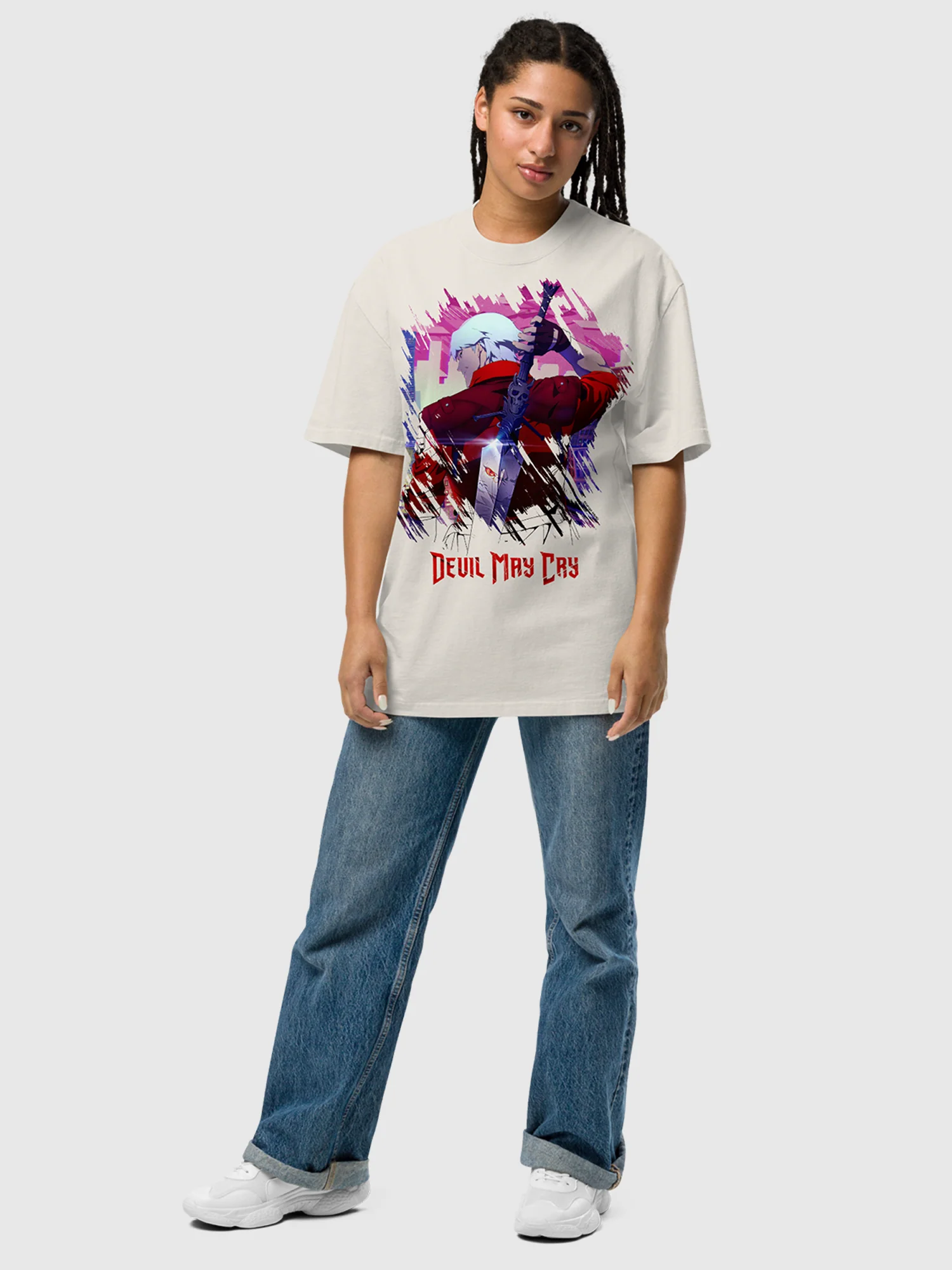 Devil May Cry Dante Oversized Faded T-Shirt - Image 3
