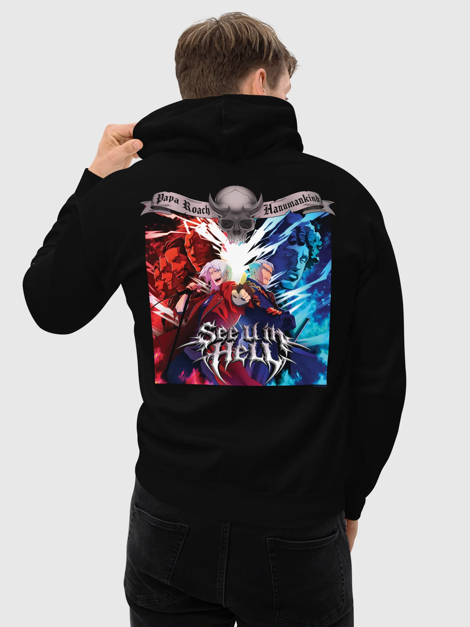 Devil May Cry x Papa Roach ft. Hanumankind Hoodie - Image 2