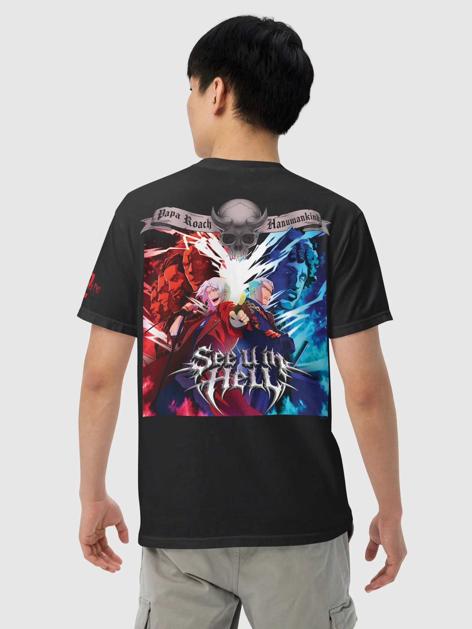 Devil May Cry x Papa Roach ft. Hanumankind T-Shirt - Image 3