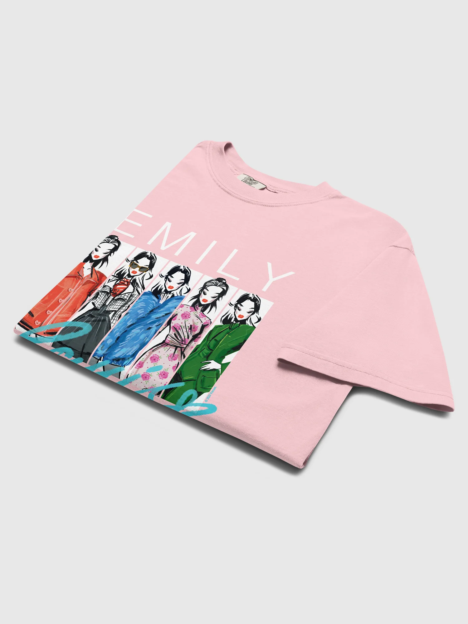 Emily in Paris Comfort Colors T-Shirt Fashion Sketches - Image 4