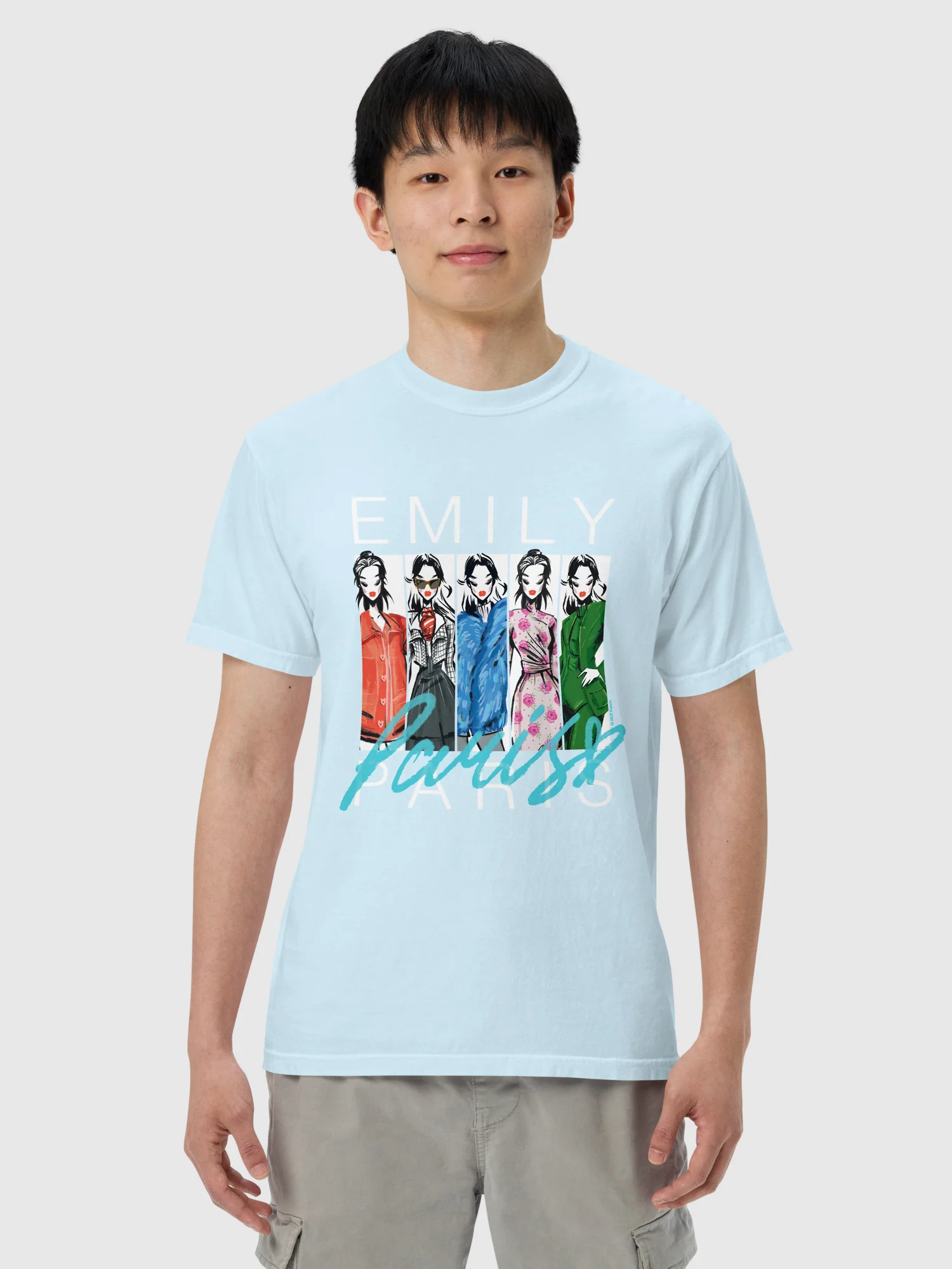 Emily in Paris Comfort Colors T-Shirt Fashion Sketches - Image 5