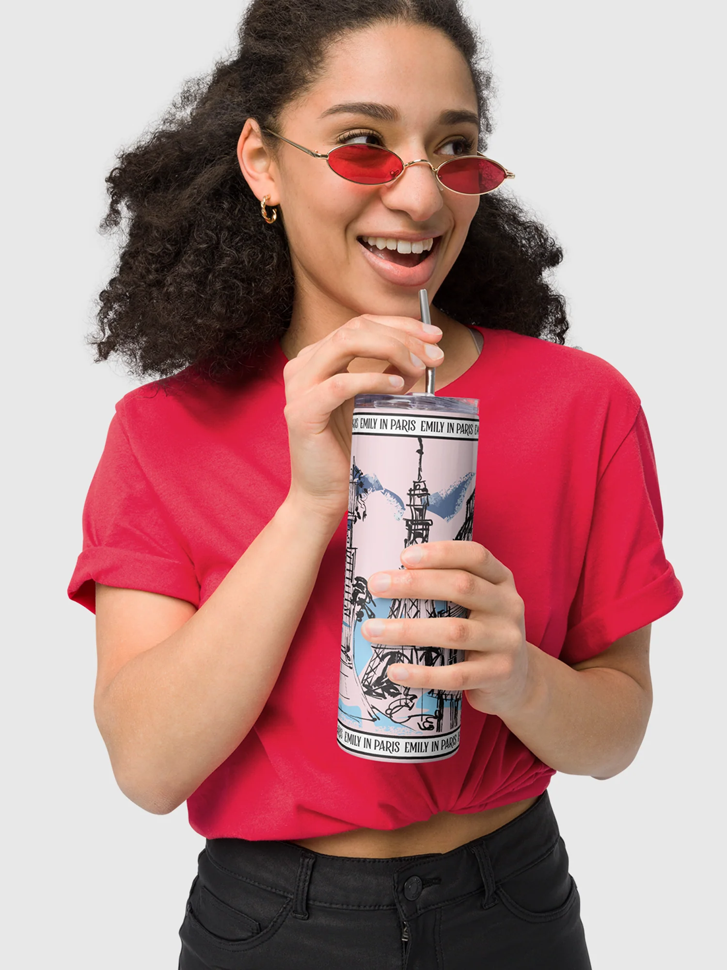 Emily in Paris Skinny Tumbler - Image 3