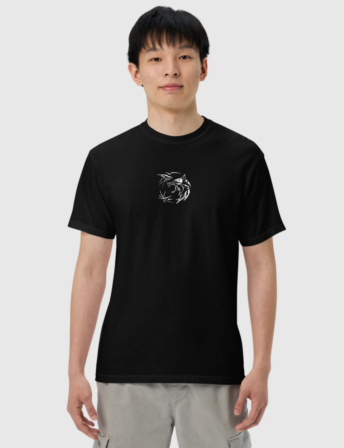 The Witcher Family Men’s Garment-dyed Heavyweight T-shirt [Black] - Image 4
