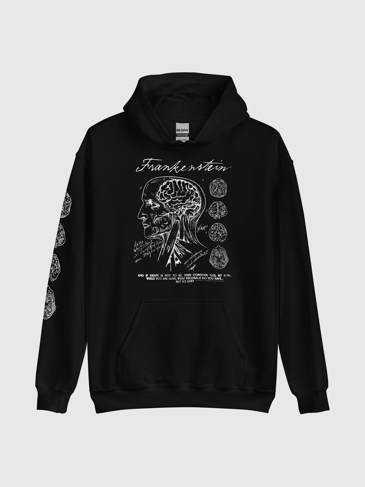 Frankenstein Hoodie Anatomy Drawing - Image 4