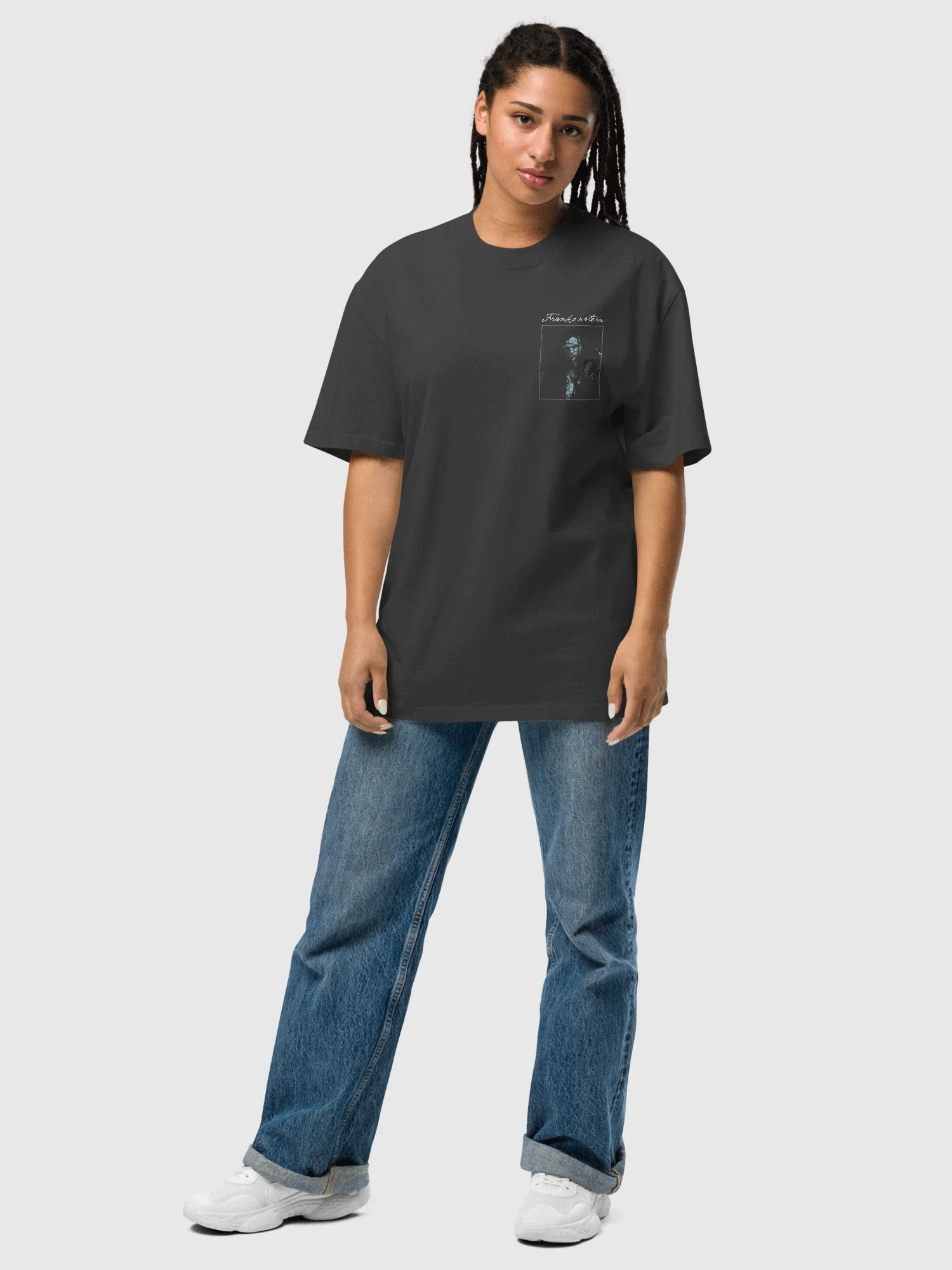 Frankenstein Oversized Faded T-Shirt Whatever Puzzle I Am - Image 4
