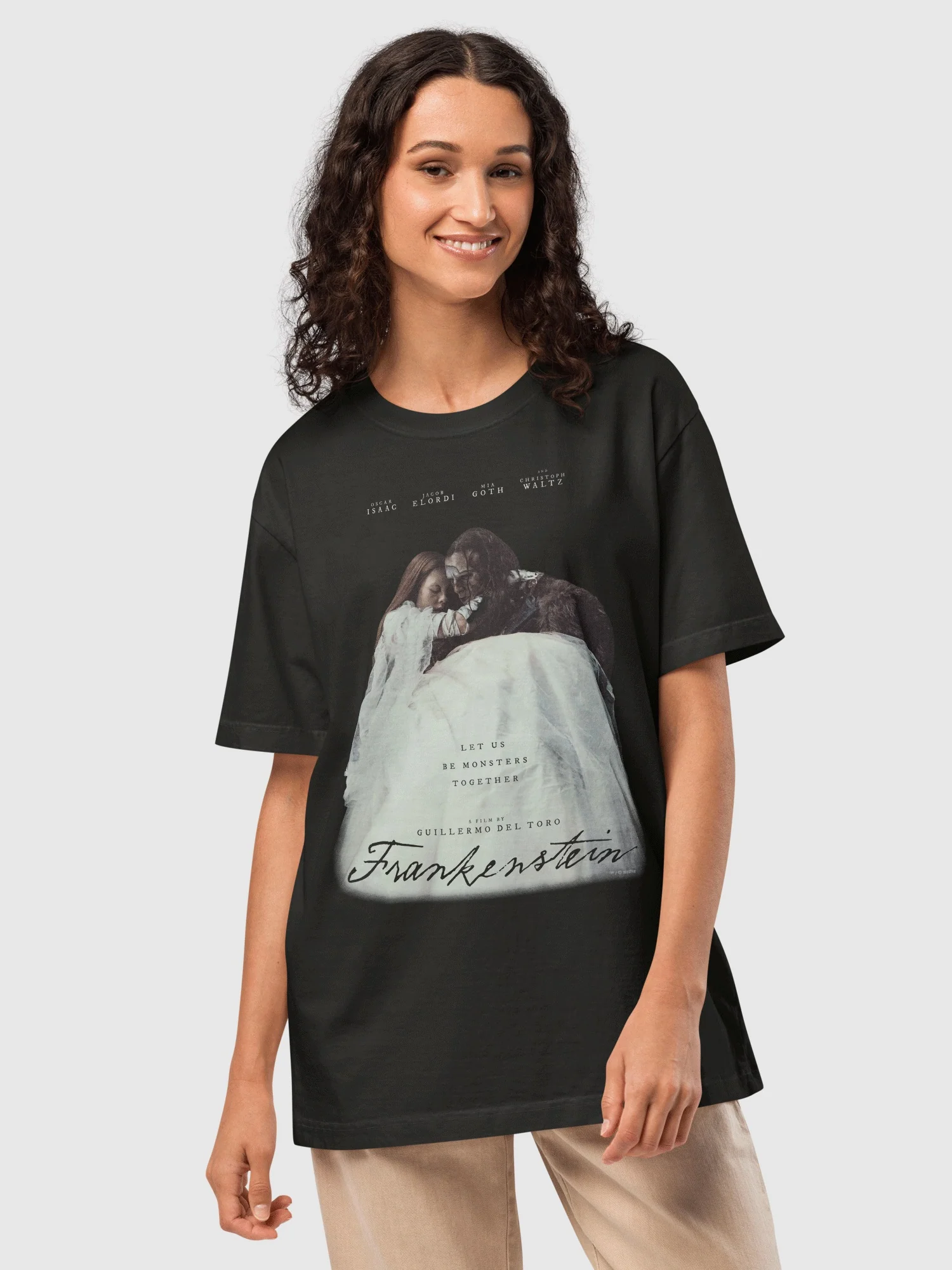 Frankenstein Oversized T-Shirt Let Us Be Monsters Together - Image 2
