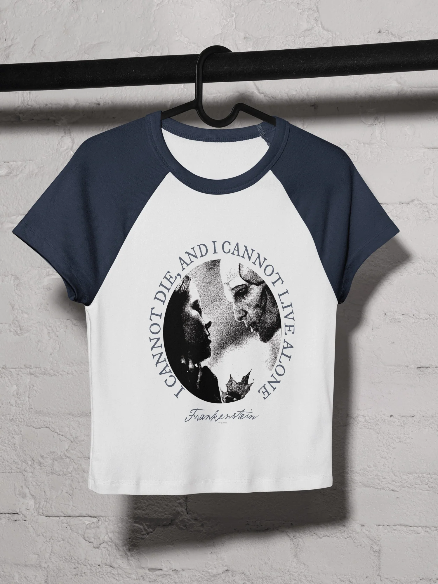 Frankenstein Raglan Baby Tee I Cannot Die - Image 2