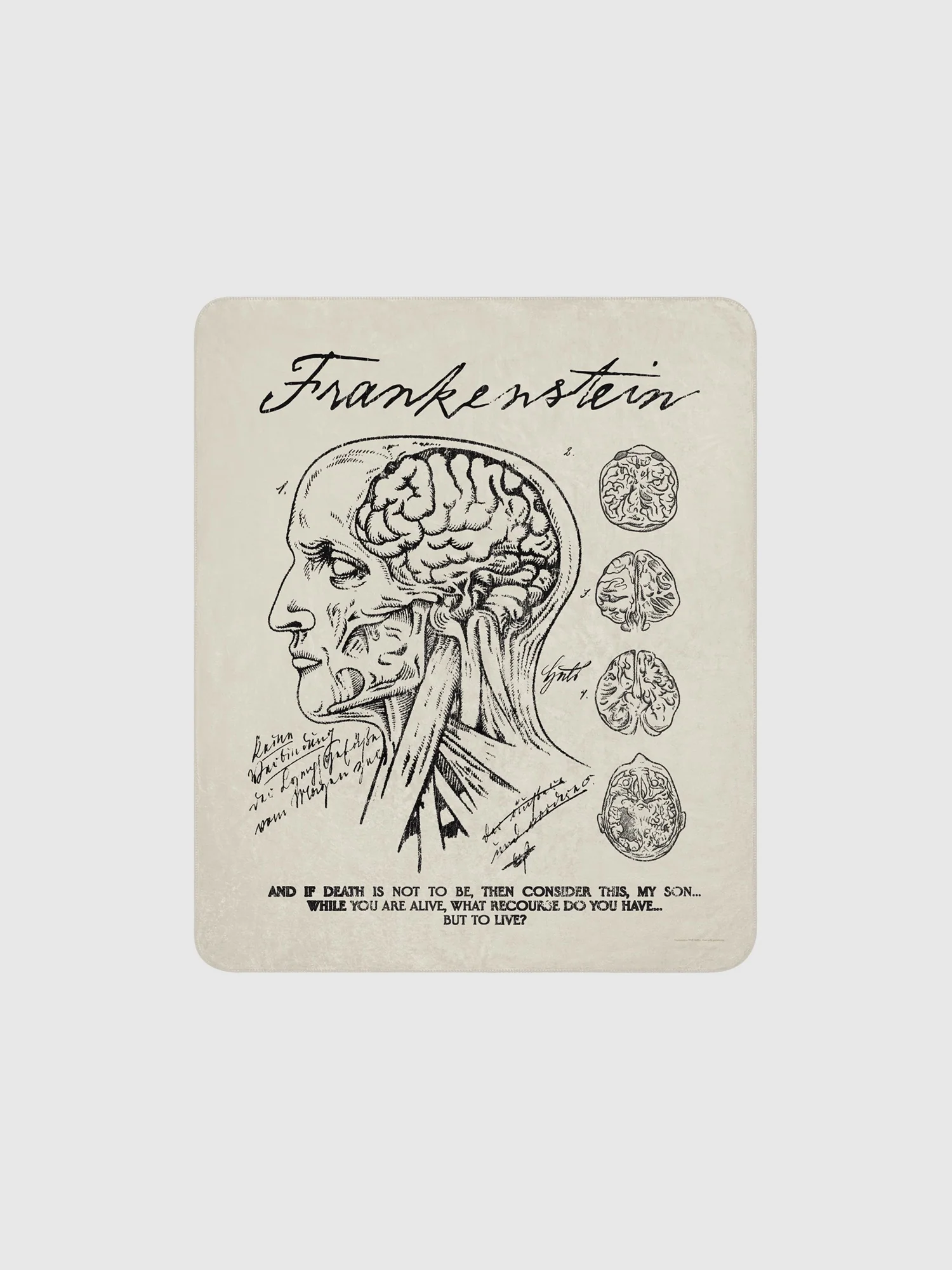 Frankenstein Blanket: Anatomy Drawing of a Masterpiece Sherpa - Image 4