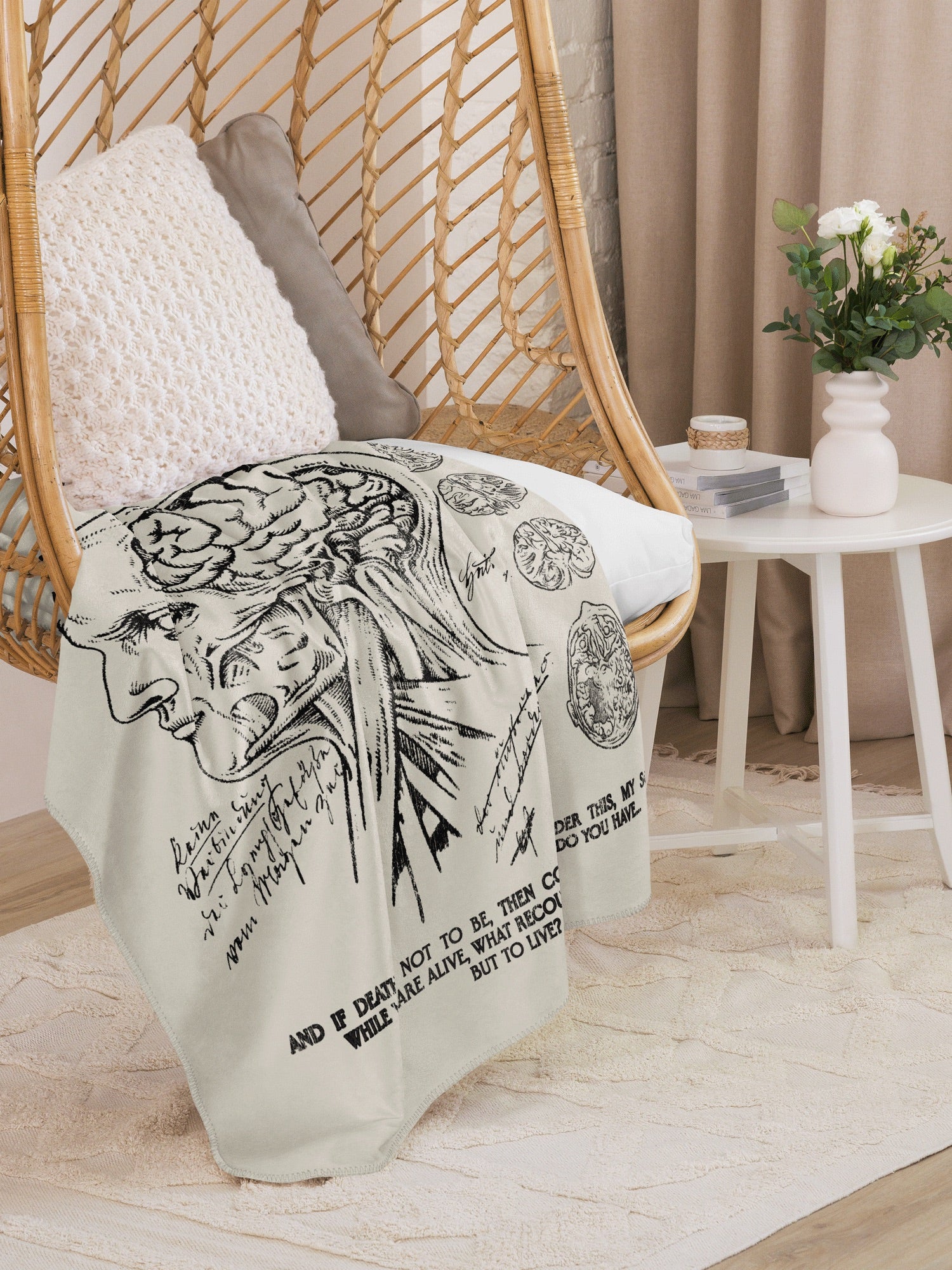 Frankenstein Blanket: Anatomy Drawing of a Masterpiece Sherpa - Image 5