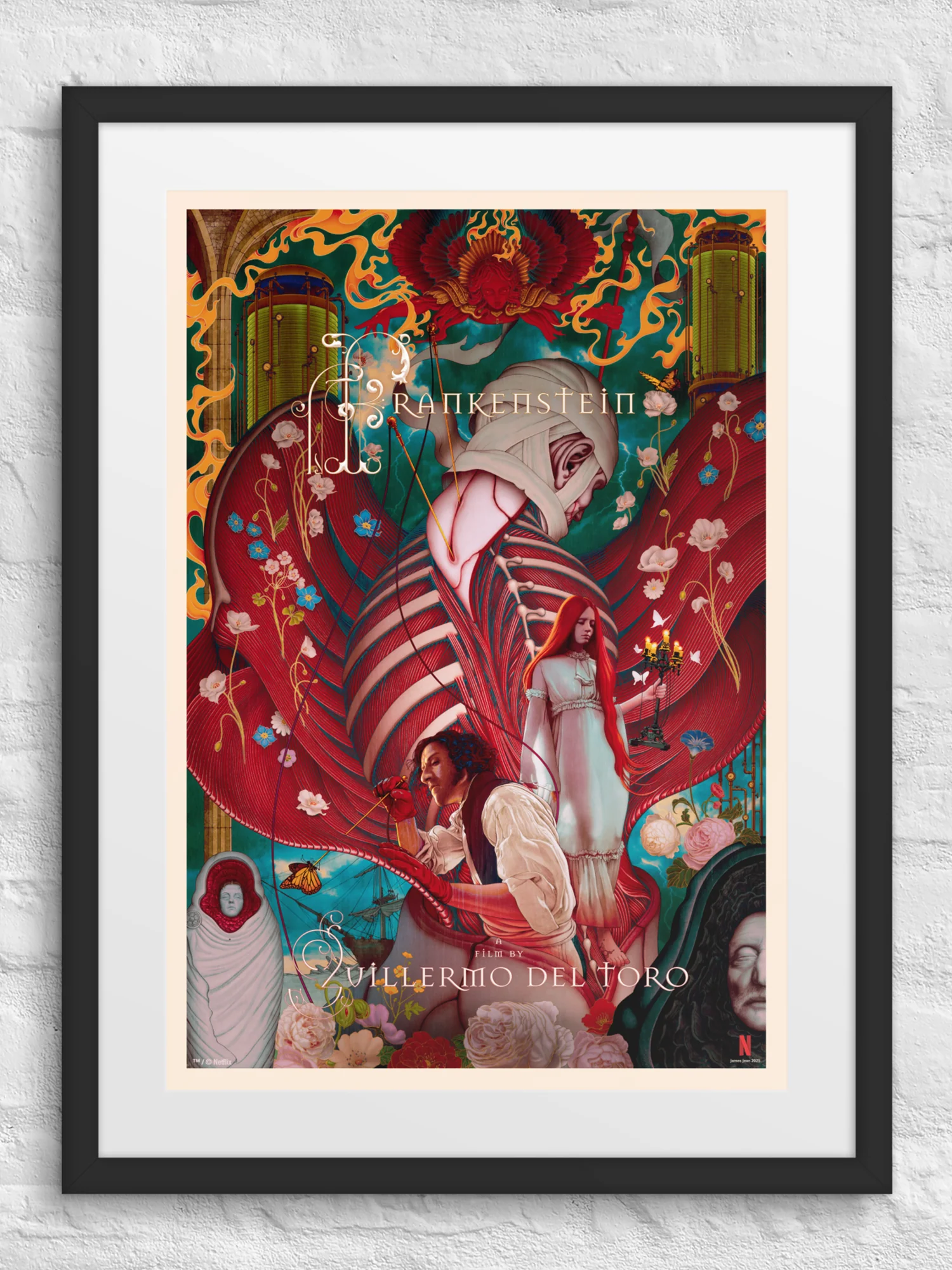 Frankenstein x James Jean Framed Poster With Mat - Image 3