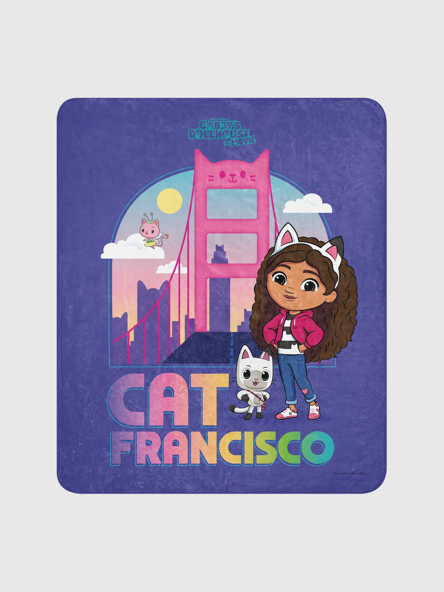 Gabby's Dollhouse Cat Francisco Sherpa Blanket - Image 4