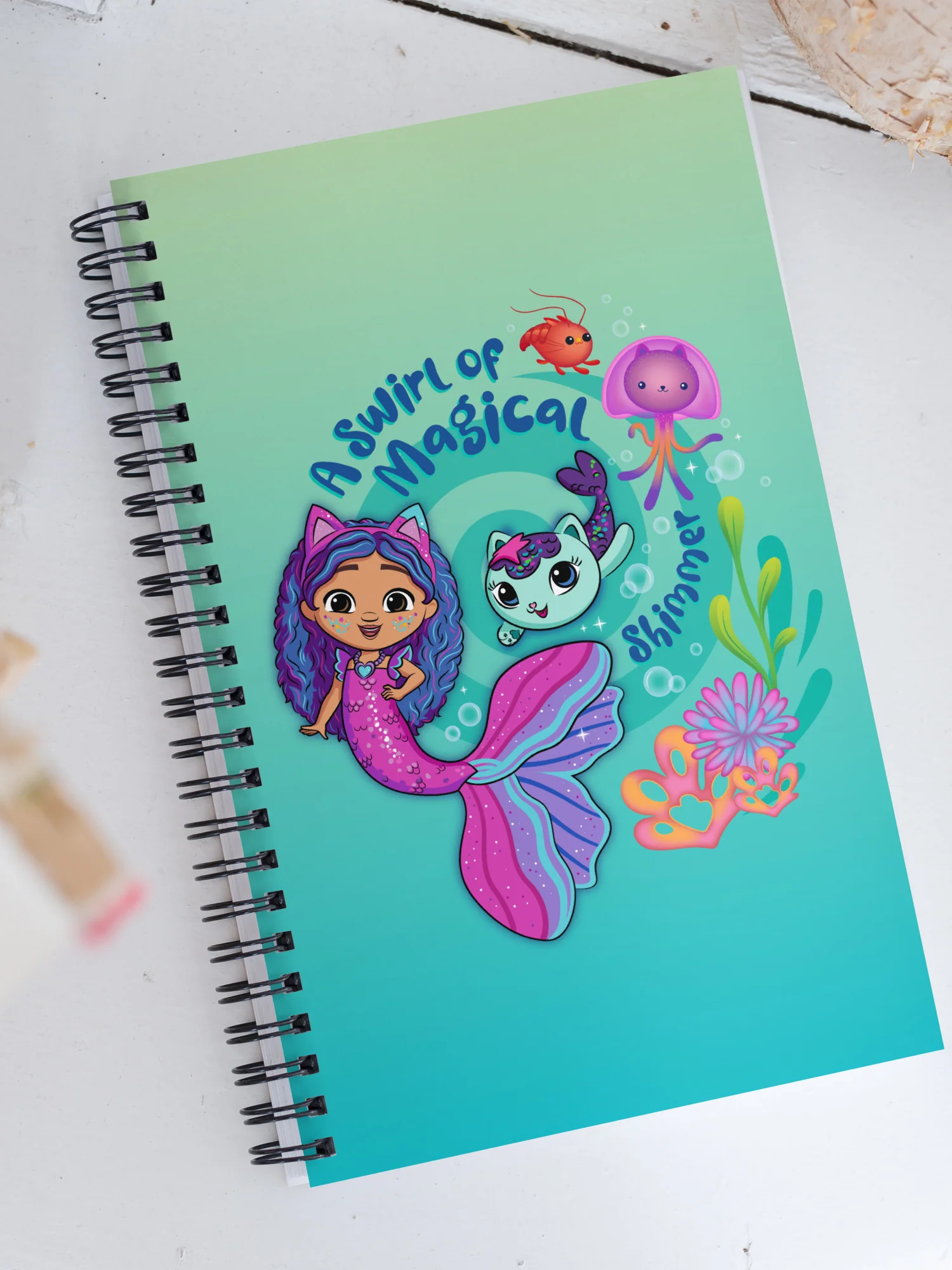 Gabby's Dollhouse Mermaid Swirl Spiral Notebook - Image 3