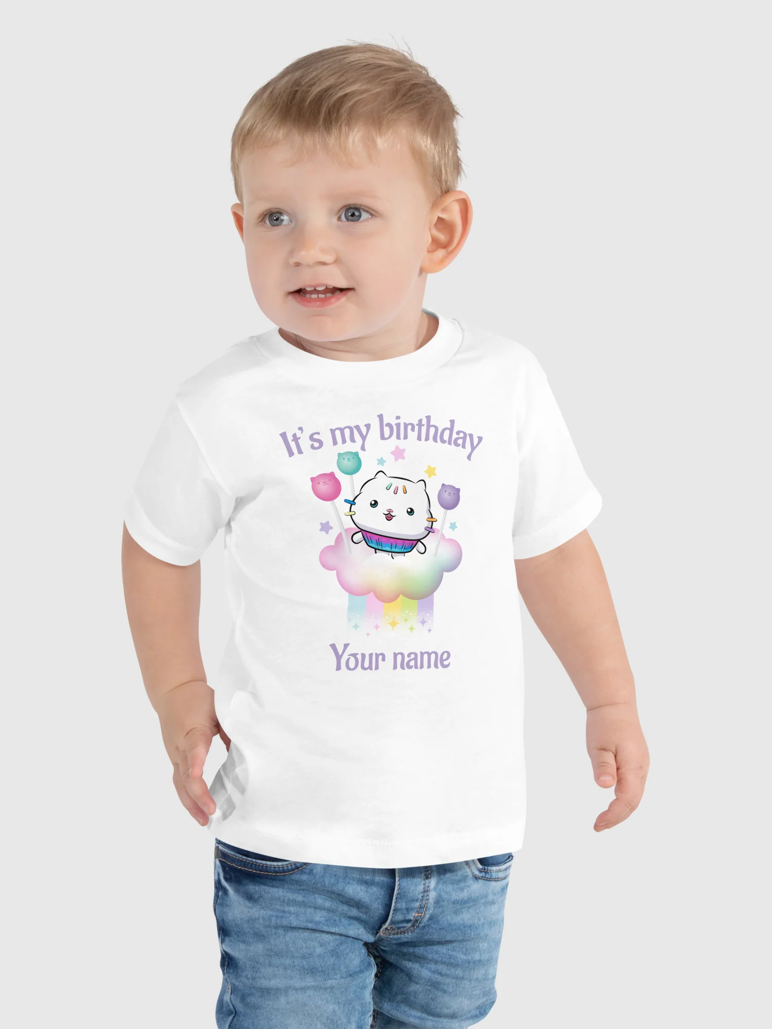 Gabby's Dollhouse The Movie Personalized Birthday Toddler T-Shirt - Image 3