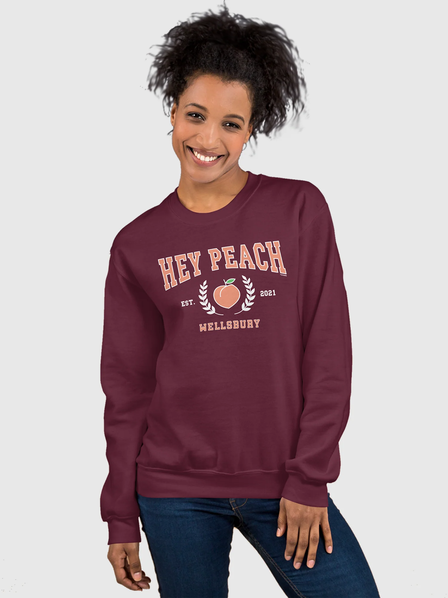 Ginny & Georgia Hey Peach Crewneck Sweatshirt - Image 2