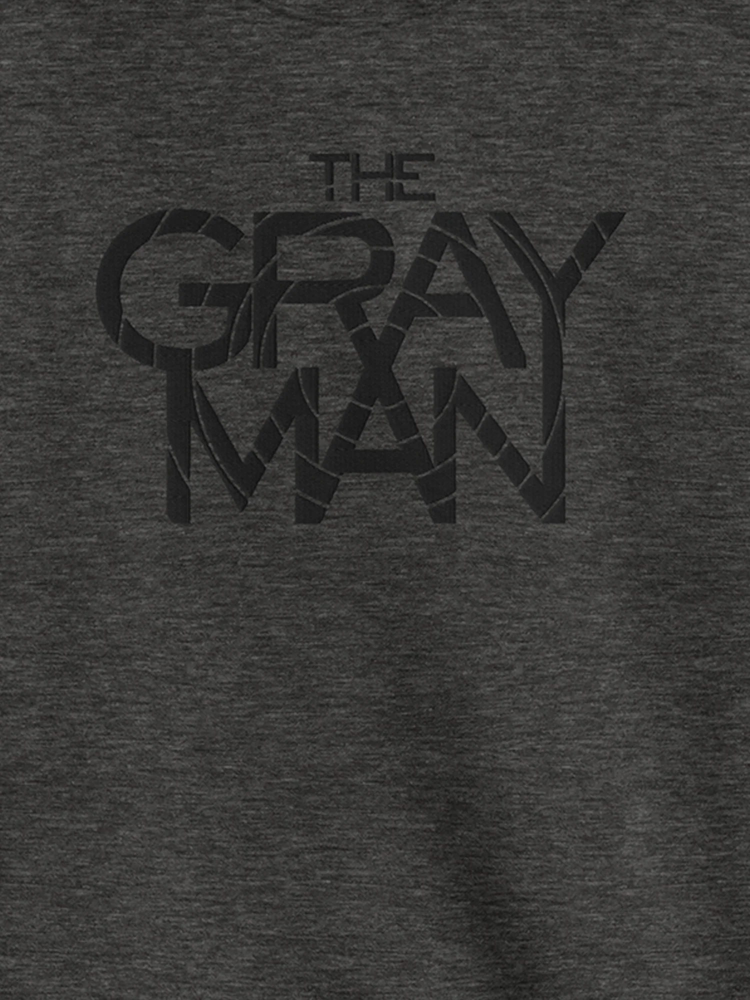 Gray Man Embroidered Unisex Sweatshirt [Charcoal Heather] - Image 2