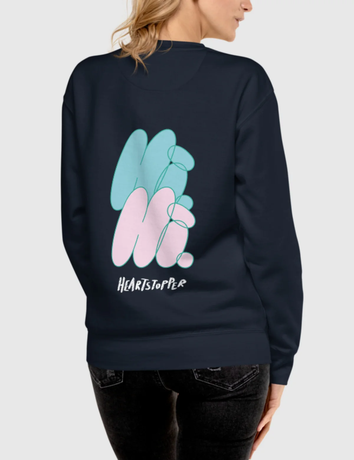 Heartstopper Unisex Premium Sweatshirt [Navy Blazer] - Image 2