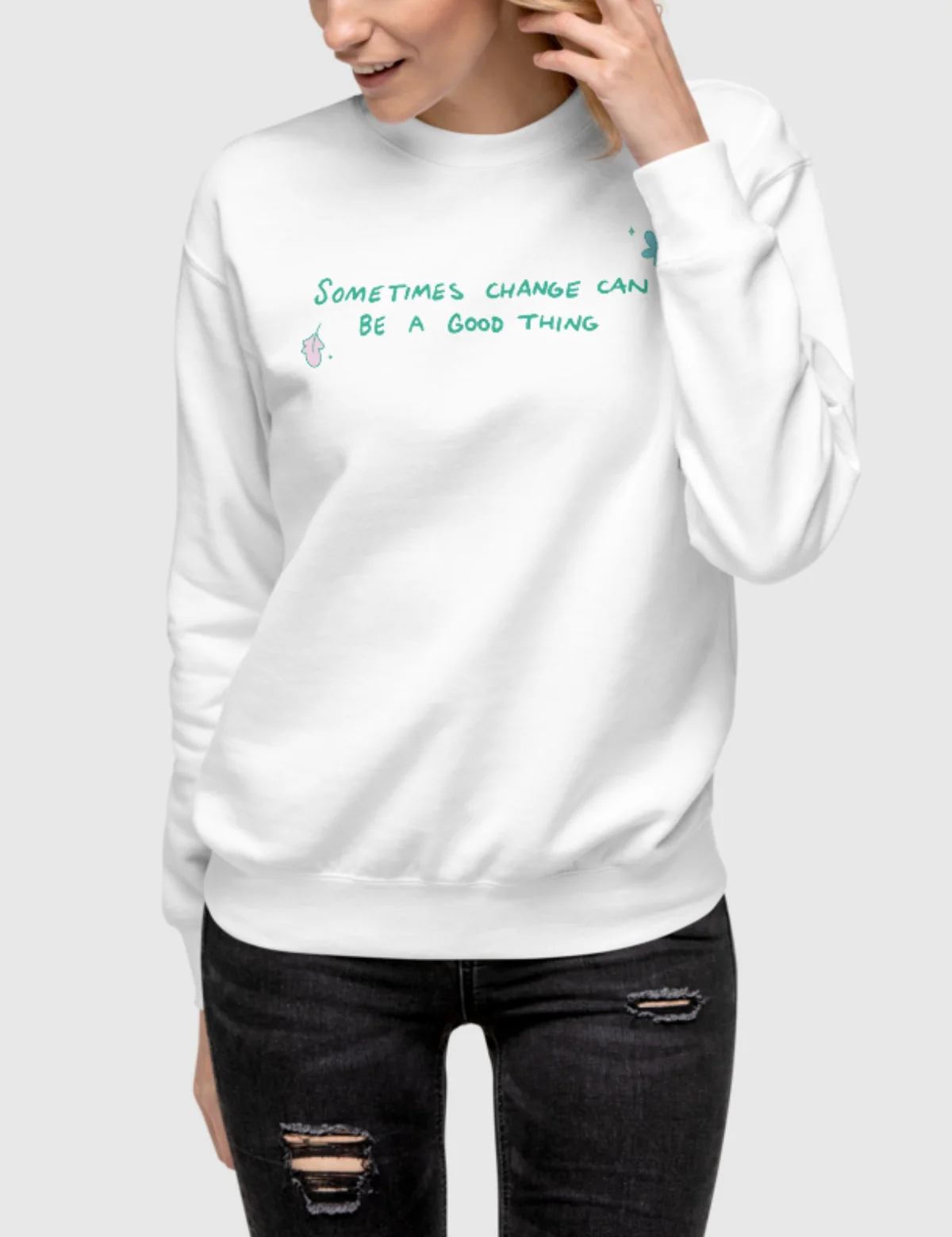 Heartstopper Unisex Premium Sweatshirt [White] - Image 5