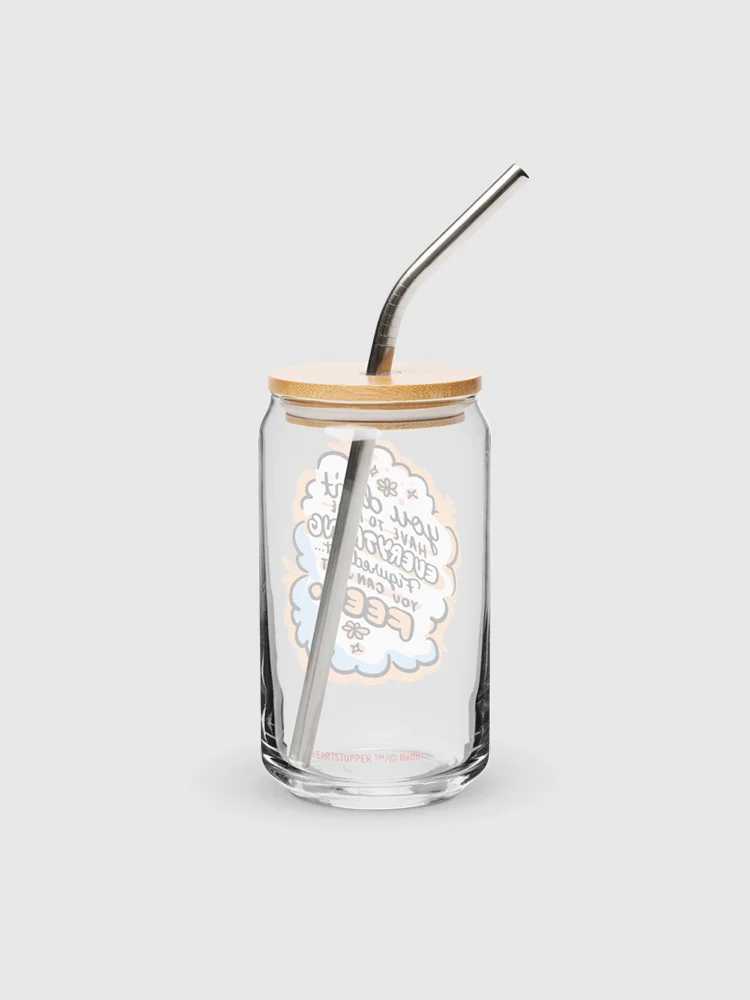 Heartstopper You Can Just Feel 16 oz. Can Shaped Glass - Image 2